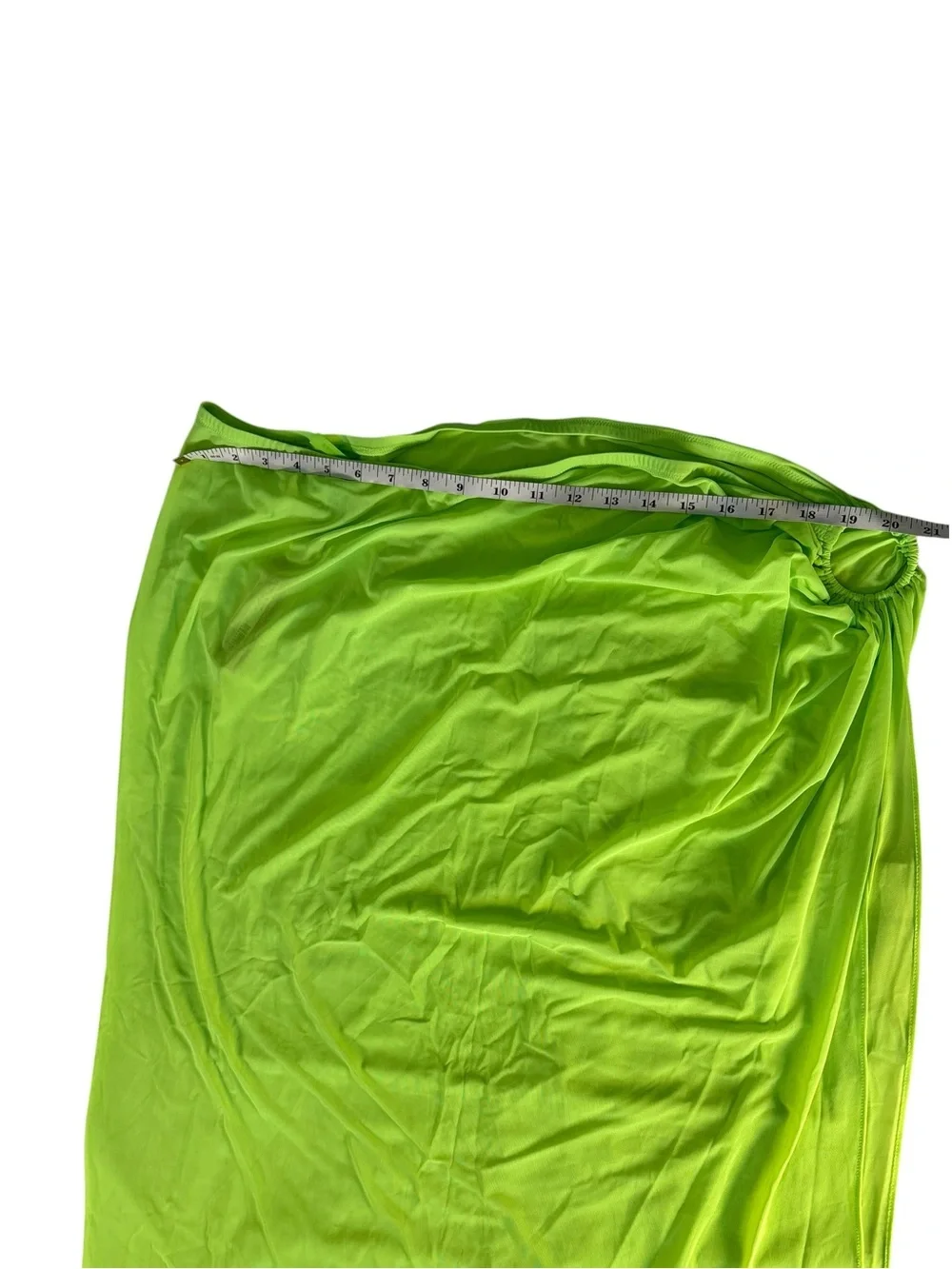 SKIMS Swim Sarong Skirt 3X Neon Green Mesh Ring Maxi Cover Up NWT Festival